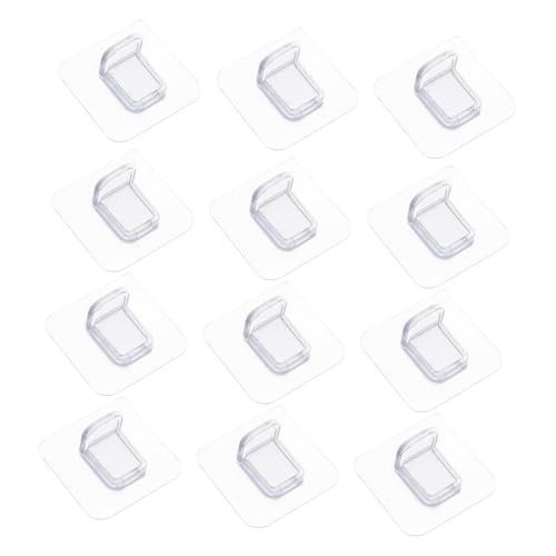 Sewroro 12 Stück Teiliges Regalträger Stabile Fachbodenhalter ohne Bohren Selbstklebende Clips für Küchen und Kleiderschränke Einfache Montage Einlegebodenstützen von Sewroro