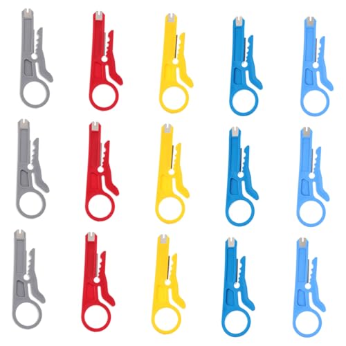 Sewroro 15 Stück Mini Abisolierzange Teiliges für Netzwerkkabel und Telefonkabel Kabelschneider Tool mit Fingerloop für Utp Stp Kabel Langlebige und Stahlklingen Sewroro 15 Stück Mini Abisolierzange Teiliges für Netzwerkkabel und Telefonkabel Kabelschneider Tool mit Fingerloop für Utp Stp Kabel Langlebige und Stahlklingen von Sewroro
