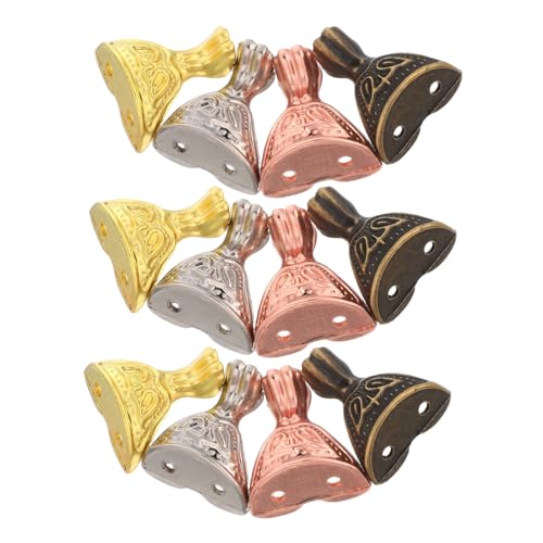 Sewroro 16 Stück Teiliges Vintage Möbelbeine aus Metall Robuste Dekorative Schrankfüße in Gold Stabile Möbelhardware für Kommoden und Truhen Kratzfeste Antike Füße für Rustikale von Sewroro