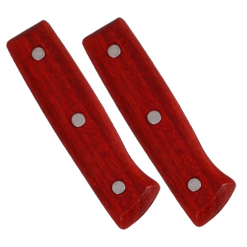 Sewroro 2 Sätze Ersatzgriff für Küchenmesser Robuster Holzgriff mit Ergonomischem Design für Komfortable Handhabung Installieren Geeignet für Verschiedene Kochmesser von Sewroro