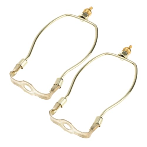 Sewroro 2 Sätze Lampenschirmhalter aus Verchromter Hornlampenhalter Langlebiger Lampenharp für Tisch Stehlampen Einfach zu Montierendes DIY beleuchtungszubehör Elegantes Design von Sewroro