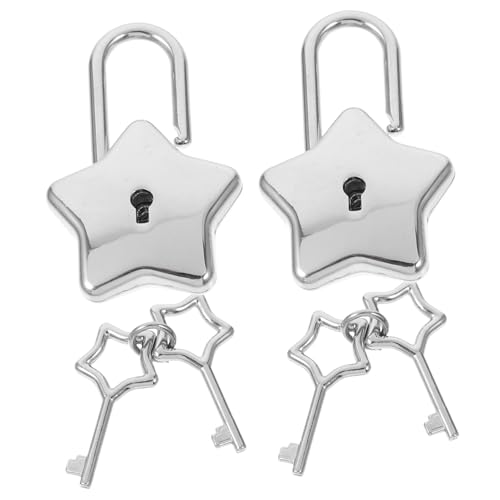 Sewroro 2 Stck Teiliges Stern padlock Klein mit Schlüssel Dekoratives DIY Vorhängeschloss für Tagebücher Rucksäcke und Schmuck Kompaktes Leichtes in Klassischem Design Sewroro 2 Stck Teiliges Stern padlock Klein mit Schlüssel Dekoratives DIY Vorhängeschloss für Tagebücher Rucksäcke und Schmuck Kompaktes Leichtes in Klassischem Design von Sewroro
