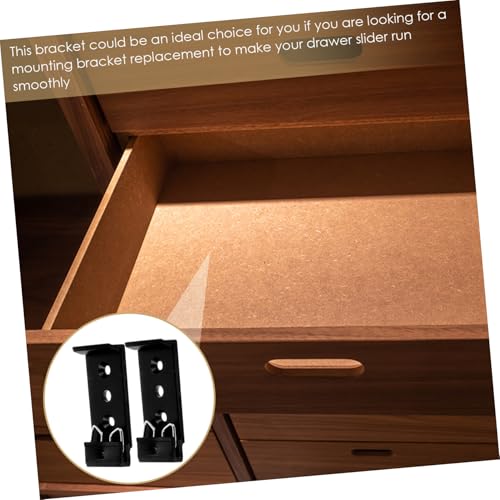Sewroro 2 Stück Aluminium Montagehalterung für Schubladenschiene Stabile Führung mit Lochabstand Langlebige Einbauclips für Schubladenführung Einfache Installation Passend für Kommoden von Sewroro