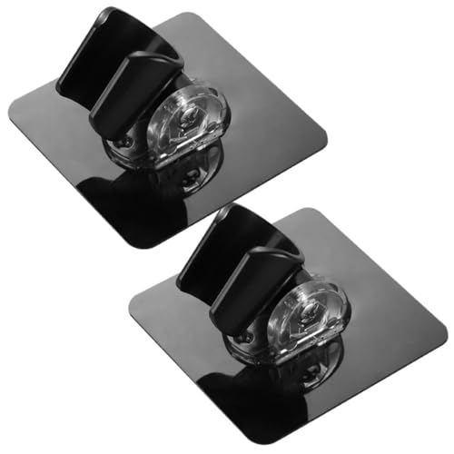 Sewroro 2 Stück Duschkopfhalter ohne Bohren Verstellbar mit Drehfunktion aus Hochwertigem Abs PC für Badezimmer Wandmontage Stabile Halterung für Handbrause Einfache Montage Schwarz von Sewroro