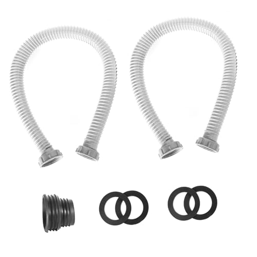 Sewroro 2 Stück Flexibler Ausziehbarer Abflussschlauch für Küchen und Badspülen Robustes Kunststoffmaterial Verstellbar und Leicht zu Reinigen Langlebig und Rostfrei von Sewroro