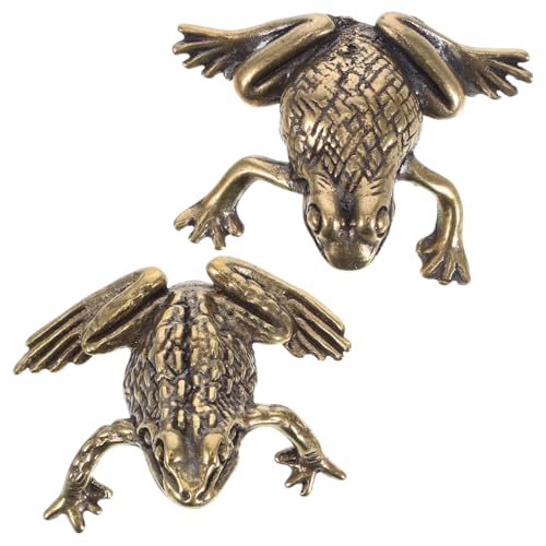 Sewroro 2 Stück Frosch- Kröten- Figur Kleine Messing- Frosch- Statue aus Goldenem Messing Handwerk Glückliche Kröten- Figuren Miniaturen Tier- Skulptur Desktop- Ornamente Sewroro 2 Stück Frosch- Kröten- Figur Kleine Messing- Frosch- Statue aus Goldenem Messing Handwerk Glückliche Kröten- Figuren Miniaturen Tier- Skulptur Desktop- Ornamente von Sewroro