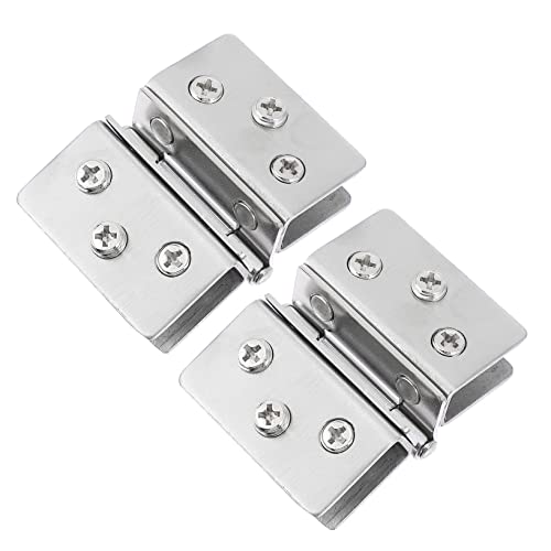 Sewroro 2 Stück Glastürscharnier Teiliges für Vitrinen Robustes und Rostfreies Design für für Möbel und Reparaturen Sewroro 2 Stück Glastürscharnier Teiliges für Vitrinen Robustes und Rostfreies Design für für Möbel und Reparaturen von Sewroro