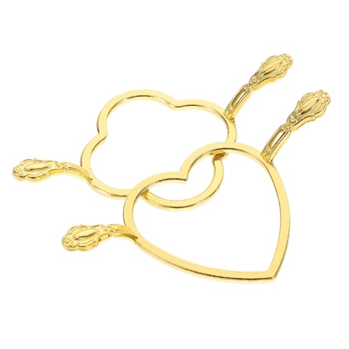 Sewroro 2 Stück Goldene Formen für Herz und Vierblättrigen Kleeblatte für Umschläge Grußkarten und Kreative Bastelprojekte von Sewroro