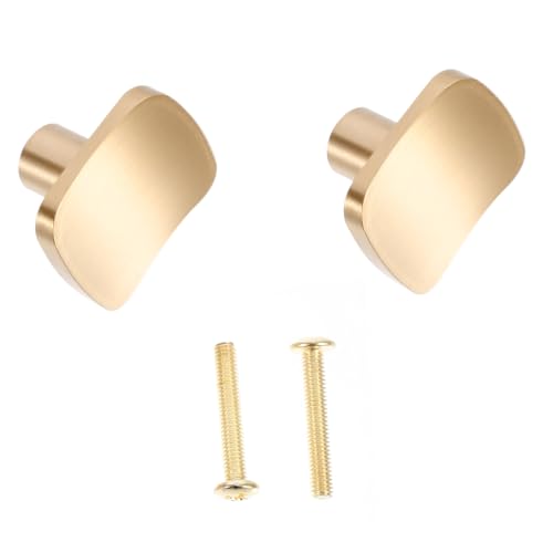 Sewroro 2 Stück Goldene Möbelgriffe Quadratisch aus Messing Schrankgriffe und Schrankknöpfe für Kleiderschränke Kommoden Einfache Montage Geeignet für Wohn Küchenmöbel Sewroro 2 Stück Goldene Möbelgriffe Quadratisch aus Messing Schrankgriffe und Schrankknöpfe für Kleiderschränke Kommoden Einfache Montage Geeignet für Wohn Küchenmöbel von Sewroro