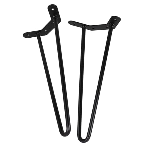 Sewroro 2 Stück Hairpin Tischbeine Metall Möbelfüße Hohe Haarnadel Beine für Couchtisch Schreibtisch DIY Möbelzubehör Stabile Langlebige Einfache Montage von Sewroro