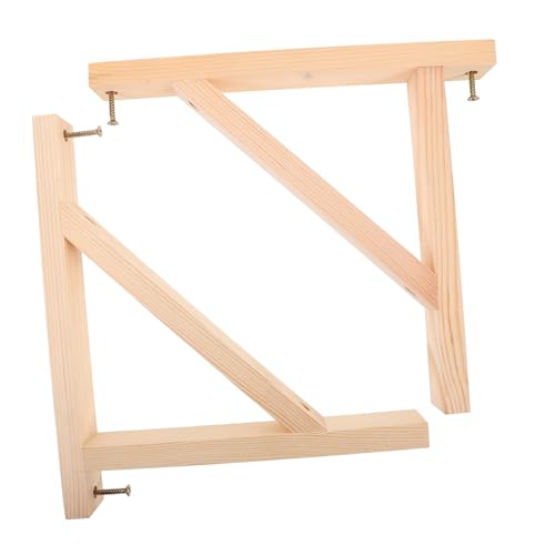 Sewroro 2 Stück Holz Regalträger Dreieckig Stabile Wandhalterung für Regalbretter mit Glatter Oberfläche Förmige Halterung Vielseitig Einsetzbar für Zuhause Büro und Werkstatt von Sewroro