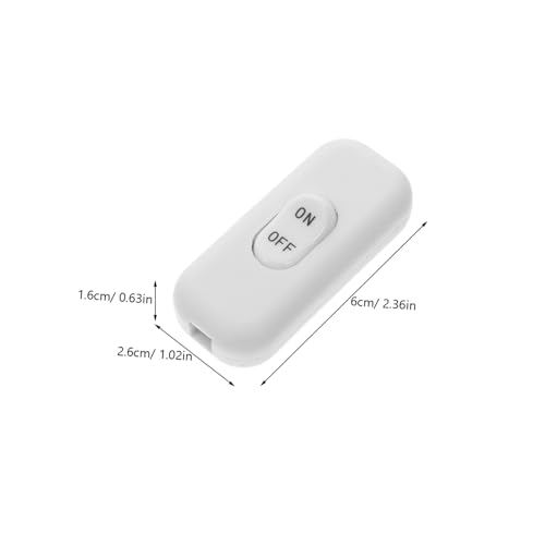 Sewroro 2 Stück Inline Kabelschalter Weiß Ac Button Lichtschalter Für Tischlampen Wandlampen Kleine Geräte Schnelle Installation Hohe Haltbarkeit Sicherer Betrieb von Sewroro