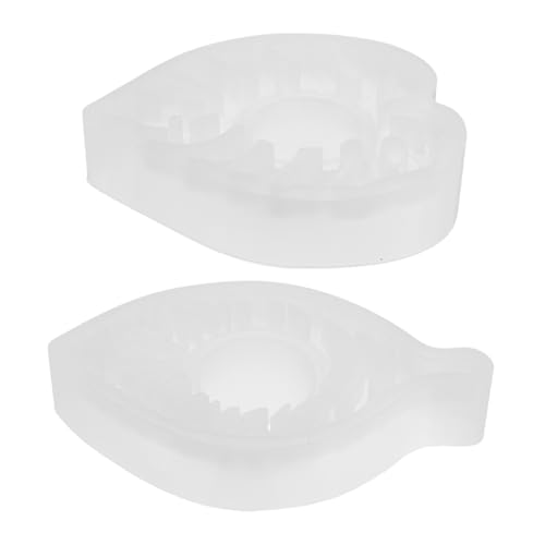Sewroro 2 Stück Kerzenhalter Silikonformen Herz Design Hitzebeständig Flexible DIY Harz Gießform für Teelichthalter Präzise Kerzenständer Form für Naturdeko von Sewroro
