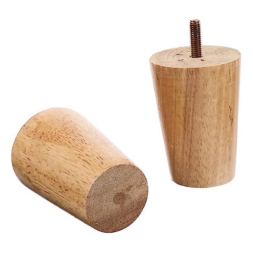 Sewroro 2 Stück Möbelfüße Holz Schraubbar Runde Möbelbeine für Sofa Schrank Kommode Tv Schrank Robust Einfach zu Montieren Elegant von Sewroro