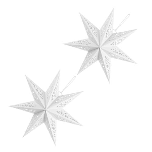Sewroro 2 Stück Papier Lampenschirme Hohlraum Siebenzackiger Stern Weiß Vielseitig Einsetzbar Für Deckenleuchten Und Tischlampen Romantische Sternform Für Hochzeiten Partys Wohnkultur Sewroro 2 Stück Papier Lampenschirme Hohlraum Siebenzackiger Stern Weiß Vielseitig Einsetzbar Für Deckenleuchten Und Tischlampen Romantische Sternform Für Hochzeiten Partys Wohnkultur von Sewroro