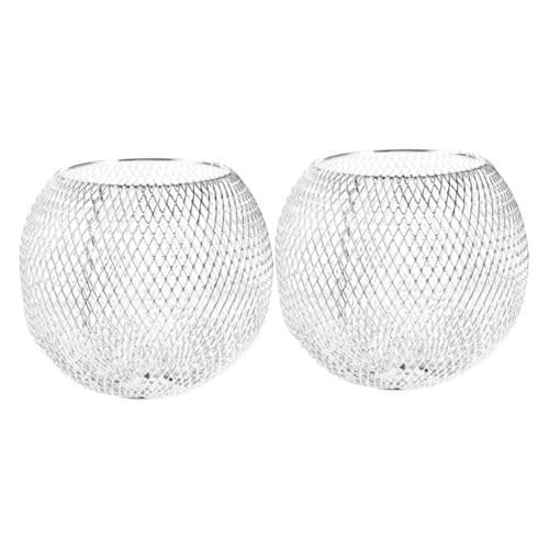 Sewroro 2 Stück Pendelleuchten Lampenschirm Eisen Draht Stilvoller Cage Lampenschirm für Wohnzimmer Schlafzimmer und Esszimmer Zeitgemäße Dekoration für Einladende von Sewroro