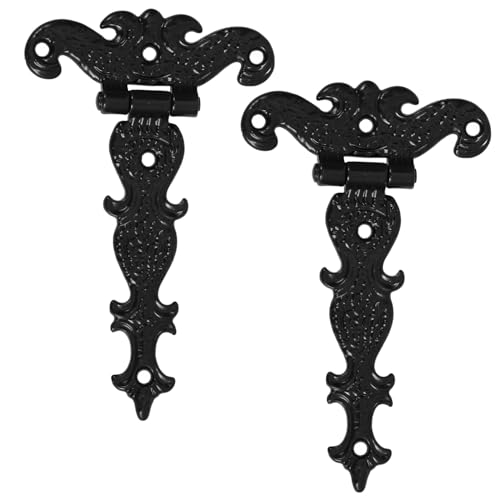 Sewroro 2 Stück Schwarze Zinklegierung Türbänder Vintage Scharniere für Haus Möbeltüren Abnehmbare Langlebige Türbänder für Schrank Kleiderschrank und Außentüren Sewroro 2 Stück Schwarze Zinklegierung Türbänder Vintage Scharniere für Haus Möbeltüren Abnehmbare Langlebige Türbänder für Schrank Kleiderschrank und Außentüren von Sewroro