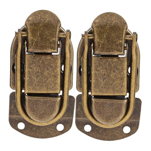 Sewroro 2 Stück Selbstverriegelnder Metallverschluss für Holzkisten Retro Box latch Lock mit Schnellverschluss Eleganter Unsichtbarer Riegel für Schmuck Aufbewahrungsboxen Sewroro 2 Stück Selbstverriegelnder Metallverschluss für Holzkisten Retro Box latch Lock mit Schnellverschluss Eleganter Unsichtbarer Riegel für Schmuck Aufbewahrungsboxen von Sewroro