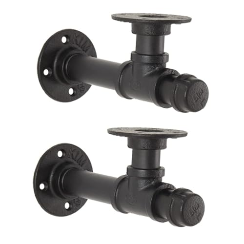 Sewroro 2 Stück Teiliges Industrial Shelf Bracket aus Robustem Eisen Rustikale Wandhalterung im Vintage Stil für Schlafzimmer und DIY Schwimmende Ablagen Rostfrei und Dekorativ von Sewroro