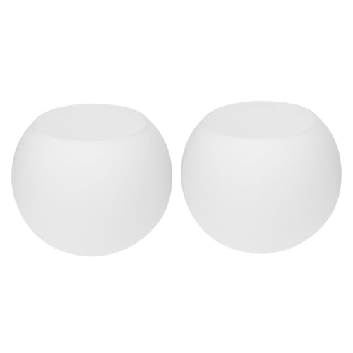 Sewroro 2 Stück Teiliges Runde Lampenschirme aus Hochwertigem Glas Mattiertes Design Einfacher Stil für Tischlampen Leicht zu Montieren Geeignet für Schlafzimmer und Wohnzimmer Weiß von Sewroro