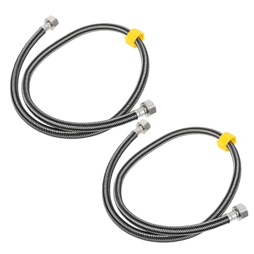 Sewroro 2 Stück Teiliges Wasserzulaufschlauch Hochdruckbeständige Temperaturfeste Wasseranschlussleitung Flexibler Wasserhahnanschluss für Bad Waschbecken Warmwassergeräte von Sewroro