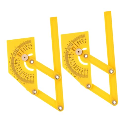 Sewroro 2 Stück Teiliges Winkelmesswerkzeug aus Langlebigem Abs Leichtes Rostfreies Holzarbeits lineal mit Gradmesser Präzises Messgerät für Bau Schreinerei Architektur und Zeichnungen von Sewroro