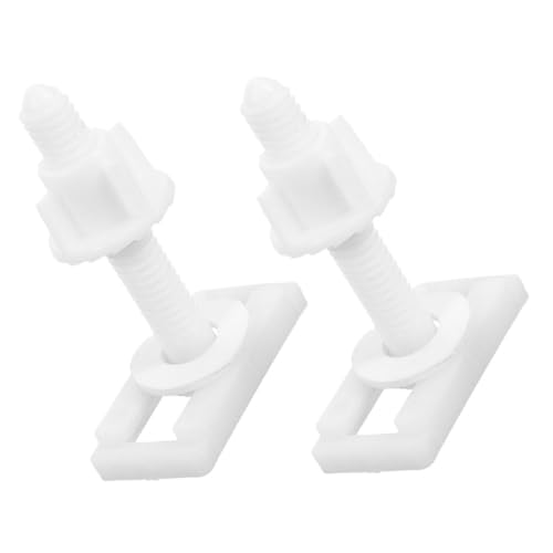 Sewroro 2 Stück Toilettensitz Schrauben Befestigungsbolzen Kunststoff Wc Sitz Montage Zubehör Stabile Halterung Einfache Installation Passend für Spültoiletten von Sewroro