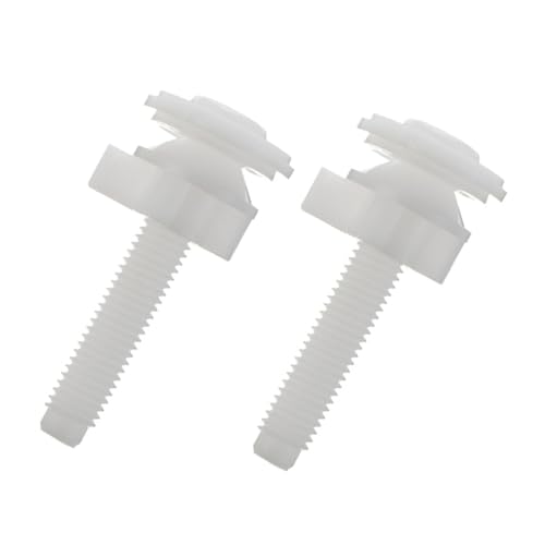 Sewroro 2 Stück Toilettensitz Schrauben Kunststoff Reparaturset mit Dichtung Langlebig Verschleißfest Passend für Wc Sitz Befestigungen Einfache Montage und Sichere Fixierung von Sewroro