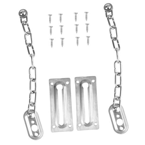 Sewroro 2 Stück Türkettenschloss aus Edelstahl Kindersicherer Türlatch Robuste Sicherheitsverriegelung für Haustüren Schwerlast Türschutz für Zuhause Rostfrei und Langlebig von Sewroro