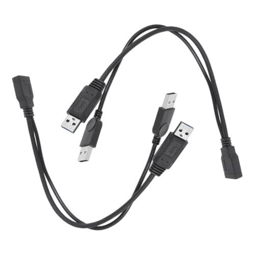 Sewroro 2 Stück USB Verlängerungskabel mit Dual Stecker für Mobile Laufwerke Hochgeschwindigkeits Datenübertragung Verstärkte Stromversorgung Kompatibel mit PC und Auto Schwarz Sewroro 2 Stück USB Verlängerungskabel mit Dual Stecker für Mobile Laufwerke Hochgeschwindigkeits Datenübertragung Verstärkte Stromversorgung Kompatibel mit PC und Auto Schwarz von Sewroro
