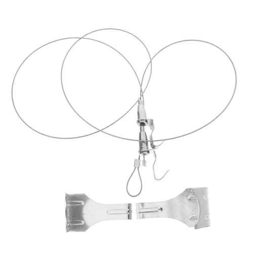 Sewroro 2 Stück Verstellbares Teiliges Aufhängedraht aus Edelstahl mit S Haken und Befestigungshaken Robustes Bildaufhängesystem für Mehrere Bilder und Schwere Gemälde für Ausstellungen Sewroro 2 Stück Verstellbares Teiliges Aufhängedraht aus Edelstahl mit S Haken und Befestigungshaken Robustes Bildaufhängesystem für Mehrere Bilder und Schwere Gemälde für Ausstellungen von Sewroro