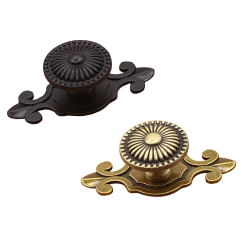 Sewroro 2 Stück Vintage Möbelgriff aus Zinklegierung Single hole Design Rutschfest Rostfrei für Schrank Tür Antik Dekorativ Geeignet für Küche Schlafzimmer Wohnzimmer von Sewroro