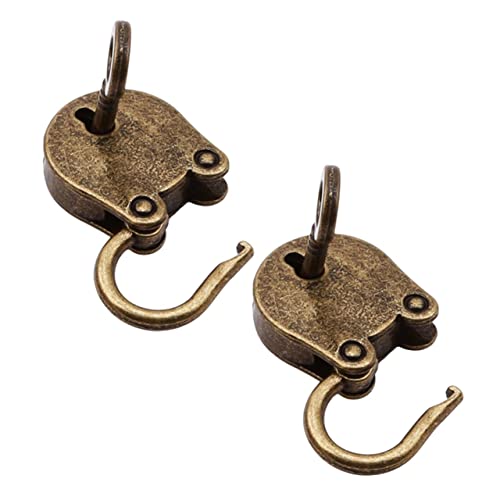 Sewroro 2 Stück Vintage Schmuckkasten Vorhängeschlösser Antike Verschlüsse Legierung mit Schlüssel für Handtaschen Schmuckkästchen und DIY Projekte von Sewroro