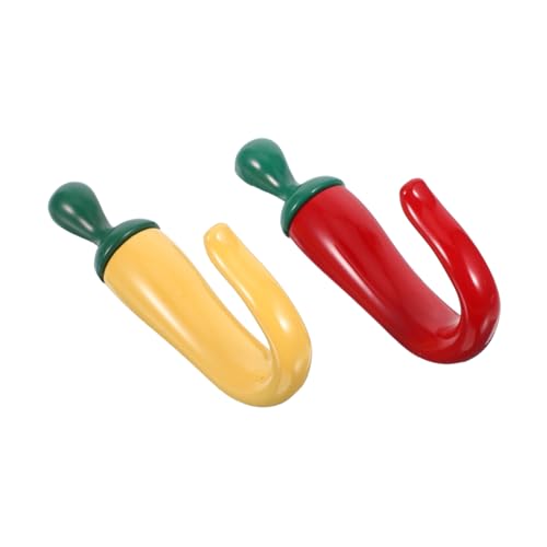 Sewroro 2 Stück Wandhaken aus Zinklegierung Pfeffer-form Stabile und Vielseitige Wandhalter für Schlüssel Taschen Mäntel Dekorative Wandhaken für Küche Flur Schlafzimmer Einzigartiges von Sewroro