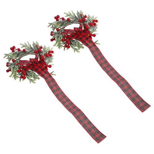 Sewroro 2 Stück Weihnachtskranz Dekoration Mini-Schrankkränze Innenkränze Bauernhaus Christams Kranz Bauernkränze für drinnen Mini-Bauernhaus-Kranz hängender Türkranz Bandkranz Eisendraht Sewroro 2 Stück Weihnachtskranz Dekoration Mini-Schrankkränze Innenkränze Bauernhaus Christams Kranz Bauernkränze für drinnen Mini-Bauernhaus-Kranz hängender Türkranz Bandkranz Eisendraht von Sewroro