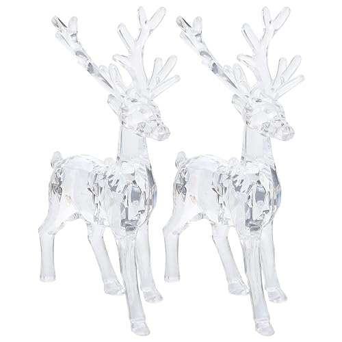 Sewroro 2 Stücke Weihnachten Rentier Ornamente Acryl Rentier Hirsch Figur Glas Sammlung Ornament Statue Tier Sammelstück Stehend Weihnachten Tischdekoration Dekoration Sewroro 2 Stücke Weihnachten Rentier Ornamente Acryl Rentier Hirsch Figur Glas Sammlung Ornament Statue Tier Sammelstück Stehend Weihnachten Tischdekoration Dekoration von Sewroro