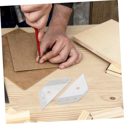 Sewroro 20 Stück Teiliges Edelstahl Eckwinkel Robuste Möbelverbinder mit Hoher Tragfähigkeit Einfache Montage Langlebige Regalhalter für Wand Eckregale Vielseitig für Möbel von Sewroro