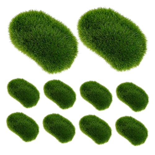 Sewroro 20 Stück Teiliges Künstliche Moossteine für Arrangements Bastelprojekte und Realistische Textur und Aussehen für Dekorative Gestaltung von Sewroro