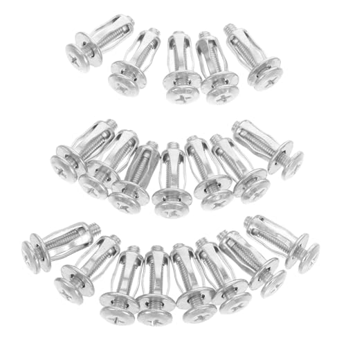 Sewroro 20 Stück Teiliges Metall Hohlraumdübel mit Blütenblatt Mutter Extra Kurze Hohlraumanker für Trockenbau und Hohlwände Heavy Duty Metallanker mit Schrauben für Türschlösser und von Sewroro