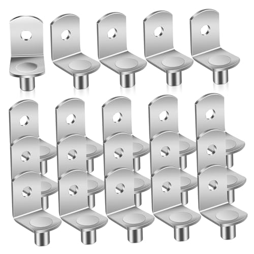 Sewroro 20 Stück Teiliges Metall Regalbodenträger Förmige Einlegeboden Halter für Schränke und Bücherregale Vielseitige Kompatible Bodenträger mit Hoher Tragkraft für Küchenschränke und von Sewroro