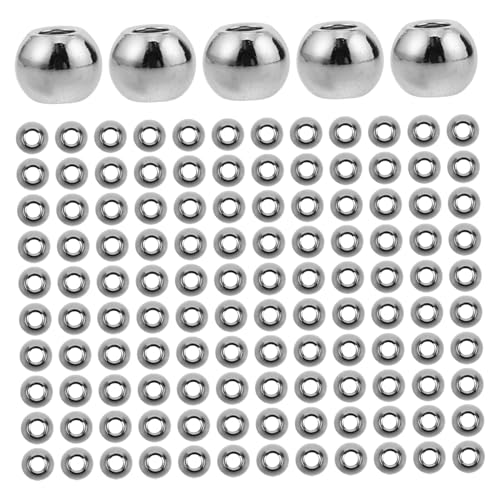 Sewroro 200 Stück Edelstahl Schmuckperlen Runde Abstandshalter Perlen für DIY Armbänder Halsketten Große Bohrung Langlebig Vielseitig Einsetzbar für Schmuckherstellung Sewroro 200 Stück Edelstahl Schmuckperlen Runde Abstandshalter Perlen für DIY Armbänder Halsketten Große Bohrung Langlebig Vielseitig Einsetzbar für Schmuckherstellung von Sewroro