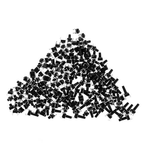Sewroro 200 Stück Micro Tactile Push Button Schalter Kompakte Drucktaster mit Schnellem Ansprechverhalten Langlebig und Stabil für Elektronische Schaltungen und Breadboards von Sewroro