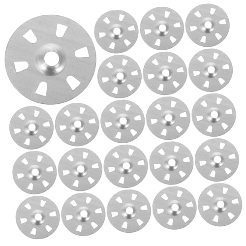 Sewroro 200 Stück Schaumstoff Unterlegscheiben mit Löchern Dämmstoffteller für Isolierplatten Leichte Feste Montage mit Antirutschfunktion für Gipskarton Dämmplatten Geeignet von Sewroro