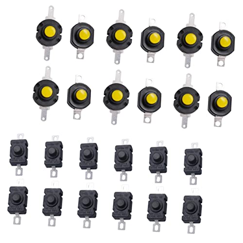Sewroro 24 Stück Flashlight Push Button Schalter Mini Selbstverriegelnd Elektrisch Kompakt für Taschenlampe LED Teiliges Hohe Zuverlässigkeit für Elektronikgeräte Sewroro 24 Stück Flashlight Push Button Schalter Mini Selbstverriegelnd Elektrisch Kompakt für Taschenlampe LED Teiliges Hohe Zuverlässigkeit für Elektronikgeräte von Sewroro