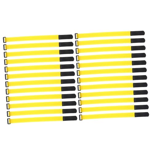 Sewroro 24 Stück Verstellbare Kabelbinder aus Nylon mit Klettband Wiederverwendbare Kabelorganizer Lange Schlaufen für Kabelmanagement Starke Haltekraft Vielseitig Einsetzbar von Sewroro