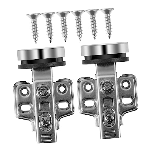 Sewroro 2Stücke Verdeckte Scharniere für Glastüren Hydraulische Dämpfung für Weinschrank und Möbel Robuste Konstruktion Einfache Installation von Sewroro