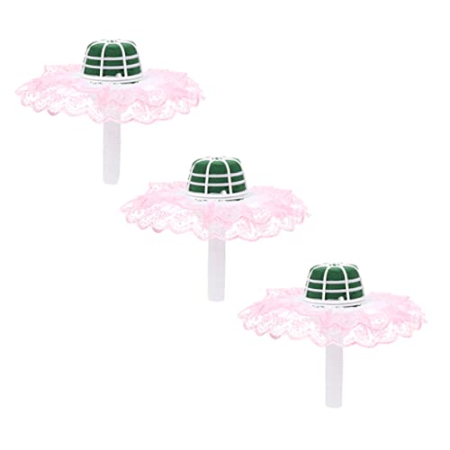 Sewroro 3 Sets Blumenstrauß Werkzeug Hochzeitsdekor Schaumstoffgriff Blumengriff Spitzenhalter Party Blumengriff Für Brautsträuße Hängezubehör Blau/Rosa Kunststoff von Sewroro