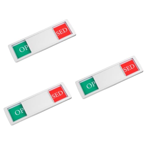 Sewroro 3stücke Magnetisches Privatsphäre-anzeigeschild Mit Schiebefunktion Kratzfestes Türschild Für Büro Besprechungsräume Und Toiletten Silberfarben von Sewroro