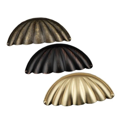Sewroro 3 Stück Dekorativer Runder Schrankknopf Antike Möbelgriffe aus Metall in Gold Orb und Patina Kompakt Vielseitig für Küchenschrank Garderobe und Stilvolles Design Handwerkliche von Sewroro