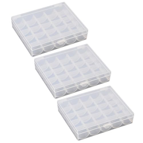 Sewroro 3 Stück Fächer Spulenbox Transparent Leichter Nähmaschinen Spulen Organizer Aufbewahrungsbox mit Sicherem Verschluss für Handwerk und Reisen Sewroro 3 Stück Fächer Spulenbox Transparent Leichter Nähmaschinen Spulen Organizer Aufbewahrungsbox mit Sicherem Verschluss für Handwerk und Reisen von Sewroro